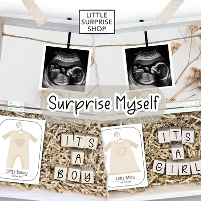 Neutral Gender Baby Gender Reveal Gift Box Engraved Keepsake Celebration Baby Shower It's Boy or Girl Surprise Parent To Be for Grandparents - image7